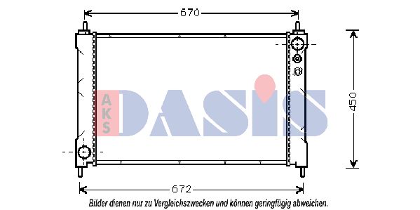 AKS DASIS Радиатор, охлаждение двигателя 100640N